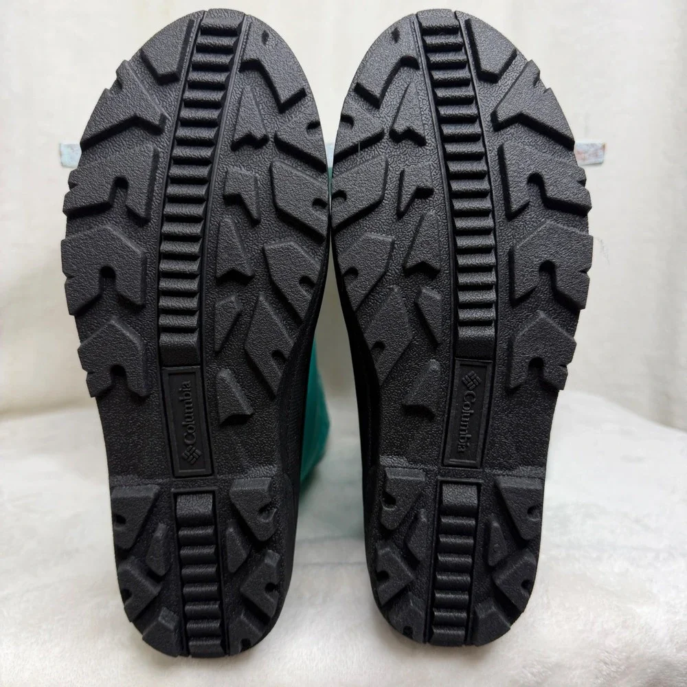 NWT‎ Columbia Snow Boots Kids Size 7 Teal Black Waterproof Insulated BY1324-454
